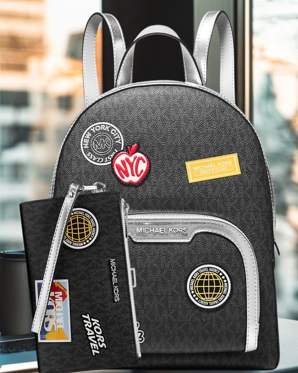 MICHAEL KORSリュックバックパックMKシグネチャー Michael Kors Jaycee Medium Embellished MK Logo Backpack +Double