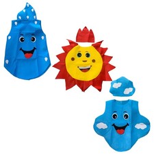 Weather Costume for Kids Sun Waterdrop Cloud Clothes Fancy Dress Role Play