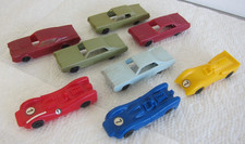 JVZ 8ea. "CEREAL BOX" PLASTIC TOY CARS-DUSTY BUT BEAUTIFUL CONDITION! 1960's!