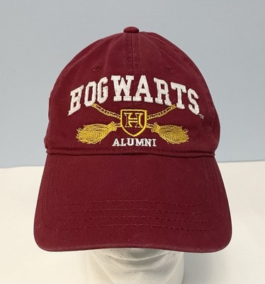 Hogwarts Alumni Red Adjustable Baseball Hat Harry Potter Embroidered Cap