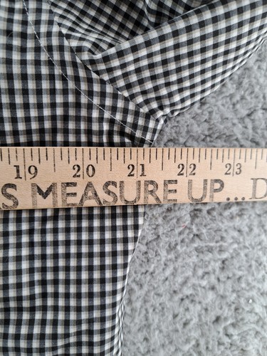 Van Heusen Anzughemd Herren Small 14 schwarz kariert klassische Passform Fleckenschutz neu mit Etikett - Bild 10 von 14