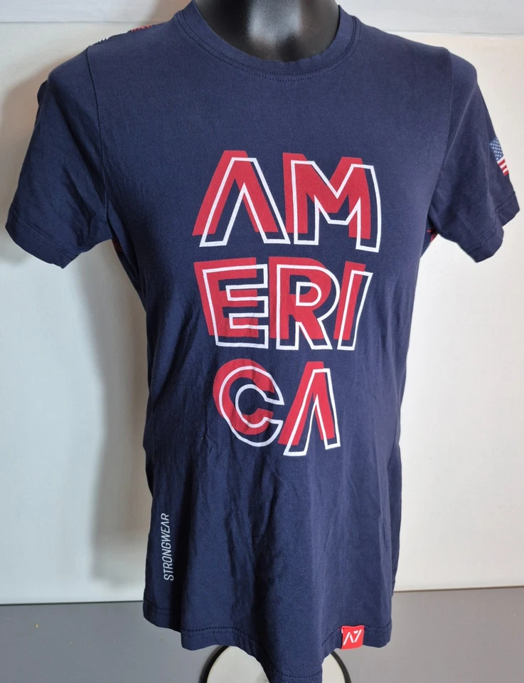 A7 Strongwear Bar Grip Womens Fitness Powerlifting Shirt M Patriotic Colors - Image 2 of 4
