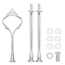 1 Set 3-Tier Cupcake Stand Hardware Fittings for Cake Stand Crown Silver