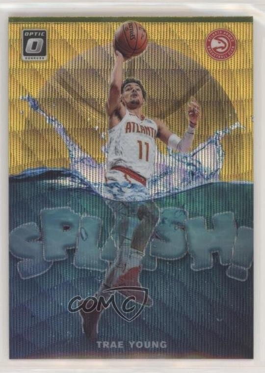 2019-20 Panini Donruss Optic Splash! Gold Wave Prizm Trae Young #2