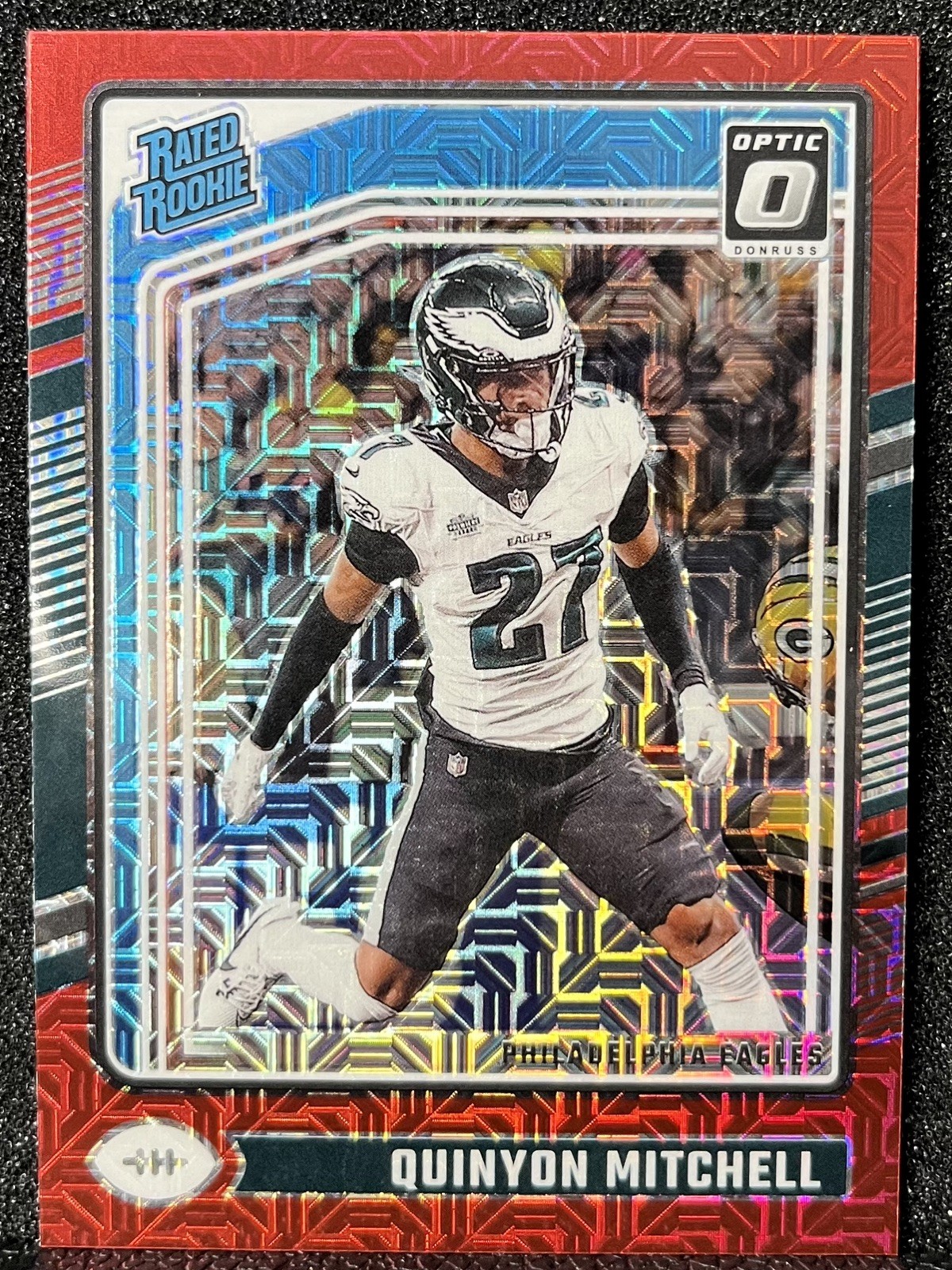 2024 Donruss Optic Quinyon Mitchell Red Mojo Rated Rookie #282 Eagles 🔥🔥
