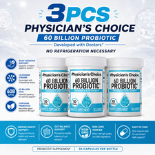 Physician's Choice Probiotic 3 Pack 60B CFU 10 Strains Doctor Developed