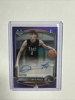 2025-26 Bowman Chrome Davis Fogle True Purple Auto Autograph /250 Gonzaga