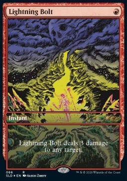 Magic/MTG Lightning Bolt (V.4) SLD-86 Rare Englisch NM Foil
