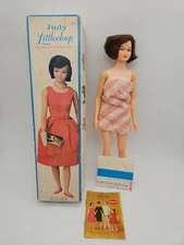 Judy Littlechap Doll teen Sister 13" Original Box and Towel Remco 1963 w/stand