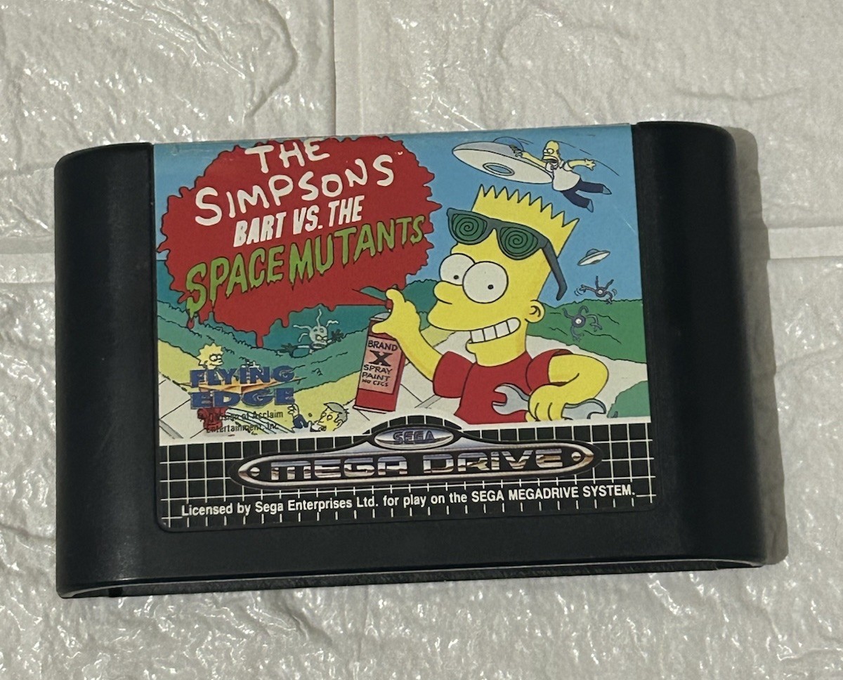 jeu original seul SEGA MEGADRIVE PAL Simpsons bart vs the Space Mutants