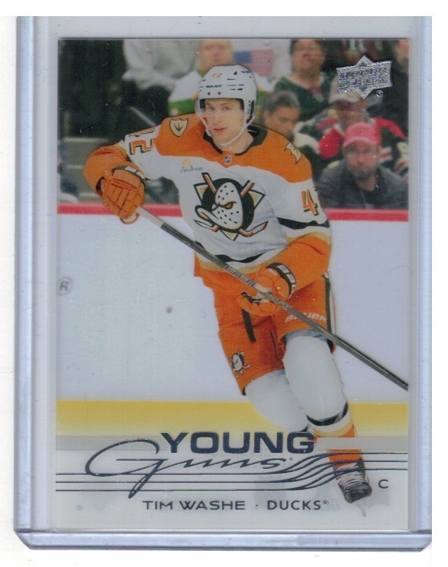 2025-26 Upper Deck Young guns Clear Cut # 206 Tim Washe RC