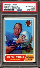 1968 Topps Football Signed #26 Wayne Walker Auto PSA DNA