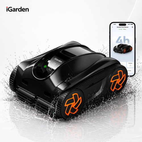 iGarden Pool Cleaner K40,4H Cordless Robotic Pool Vacuum For Inground Pools