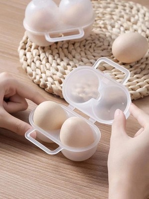 1 pc Portable Egg Storage Box - Durable and Compact for Travel or Kitchen Use