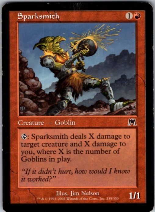 Sparksmith 235 Common Onslaught Magic: The Gathering Heavily Played