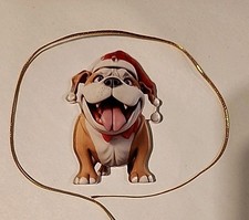 Bulldog Christmas Ornament - Acrylic English Bulldog Ornament