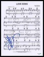 Sara Bareilles "Little Voice" AUTOGRAPH Signed 'Love Song' Sheet Music ACOA