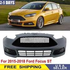 New Front Bumper Cover & Grille Assembly Kit For 2015 2016 2017 Ford Focus ST