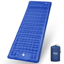 Double Sleeping Pad Self Inflating 3" ExtraThick for 2 Person with Pillow Bui...