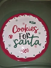 NEW Sleigh Bell Bistro Cookies For Santa Plate