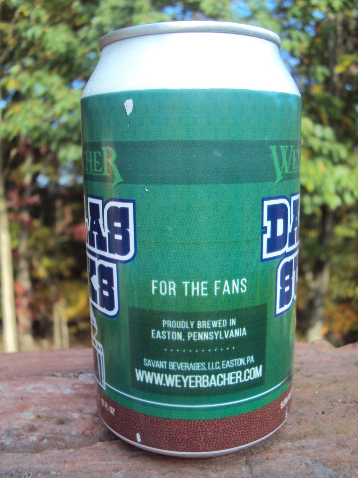 WEYERBACHER / DALLAS SUCKS / For The Fans Golden Ale 12 oz beer can Easton,  PA