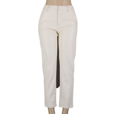LBLC Pant The Label Sz S x 27.5 White Pockets Ankle 100 Polyester Pant