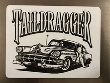 Taildragger 1954 Chevy BelAir Sticker Hot Rod Custom Kustom Car
