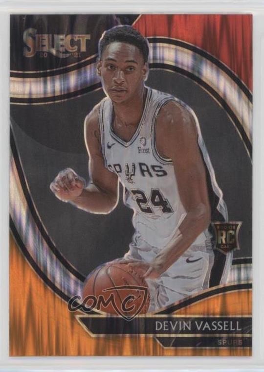 2020 Select Courtside Red White Orange Flash Prizm Devin Vassell Rookie RC 2l4