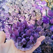 Decoration Ornaments Amethyst Cluster Raw Stone Mineral Collection Crafts Home