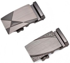 Alloy Solid Buckle 2pcs Automatic Leather Belt Buckle Mens Replacement Ratchet B