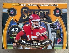 2025 Panini Select Football Factory Sealed Mega Box Black & Green Prizm Shock
