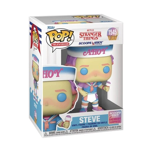 Pop Television Stranger Things Steve (Scoops Ahoy) #1545 Vinyl Figure Funko