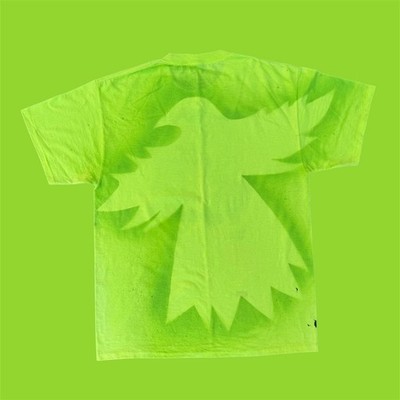 SADES DOVE neon t-shirt with sade graphic print with spray paint logo - LARGE