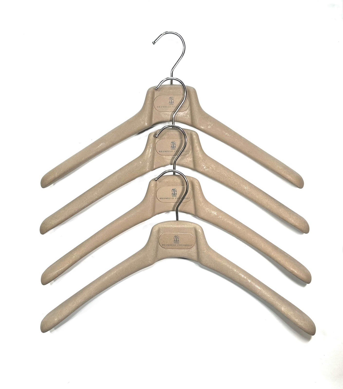 Brunello Cucinelli Blonde Resin Jacket Hangers 46cm/18” (Set Of 4) NEW