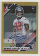 2019 Panini Donruss Optic Rookies Gold Prizm 10/10 Lonnie Johnson Jr Auto 1u6