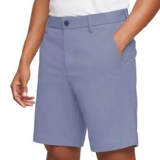 BANANA REPUBLIC Flat Front Stretch Chino Shorts Mens Size 30 Blue Quick Dry NWT