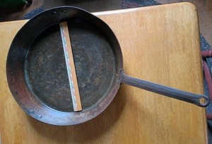 12" Metal Skillet With Hand Forged Handle