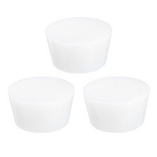 1 Pcs White Silicone Solid Rubber Stoppers Tapered Lab Plugs, 64mm to 77mm Dia