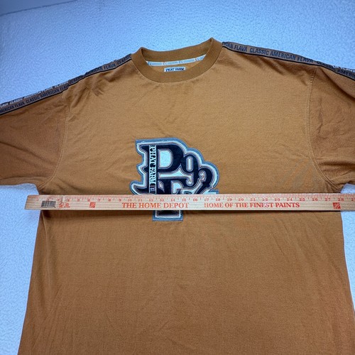 Y2K Vintage Phat Farm Shirt Men's 2XL Yellow Black Long Sleeve Logo Rap Hip Hop - Picture 12 of 13