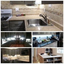 10FT 60Leds White Closet Kitchen Under Cabinet Counter LED Light Remote Power