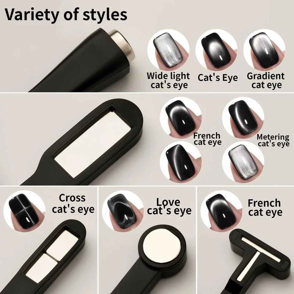 Set Di 8 Magnete Occhio Di Gatto, Magnete Smalto Occhio Di Gatto, Cat Eye Magnet - Immagine 2 di 4