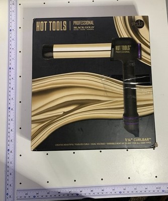 Hot Tools Professional 24k Gold Surface 1-1/4  Curl Bar 30 Sec Heat Up, Pulse