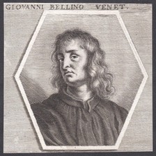Giovanni Bellini Pittore Rinascimento Venezia Ritratto Incisione 1680