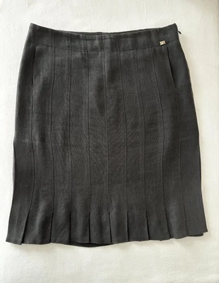 jupe été en lin noir Sonia Rykiel T 40 - Photo 1/4