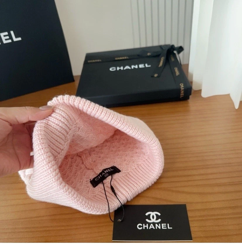 Pink Chanel Beanie - Image 3 of 4