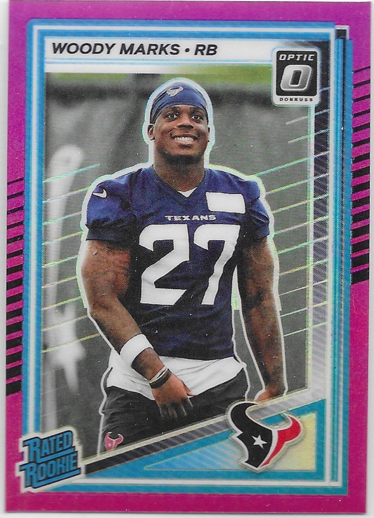 2025 Donruss Optic Pink #288 Woody Marks Rated Rookie Parallel Card