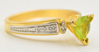 GENUINE 0.95 Cts PERIDOT & DIAMOND RING 10k SOLID YELLOW GOLD - Free Appraisal — photo 3