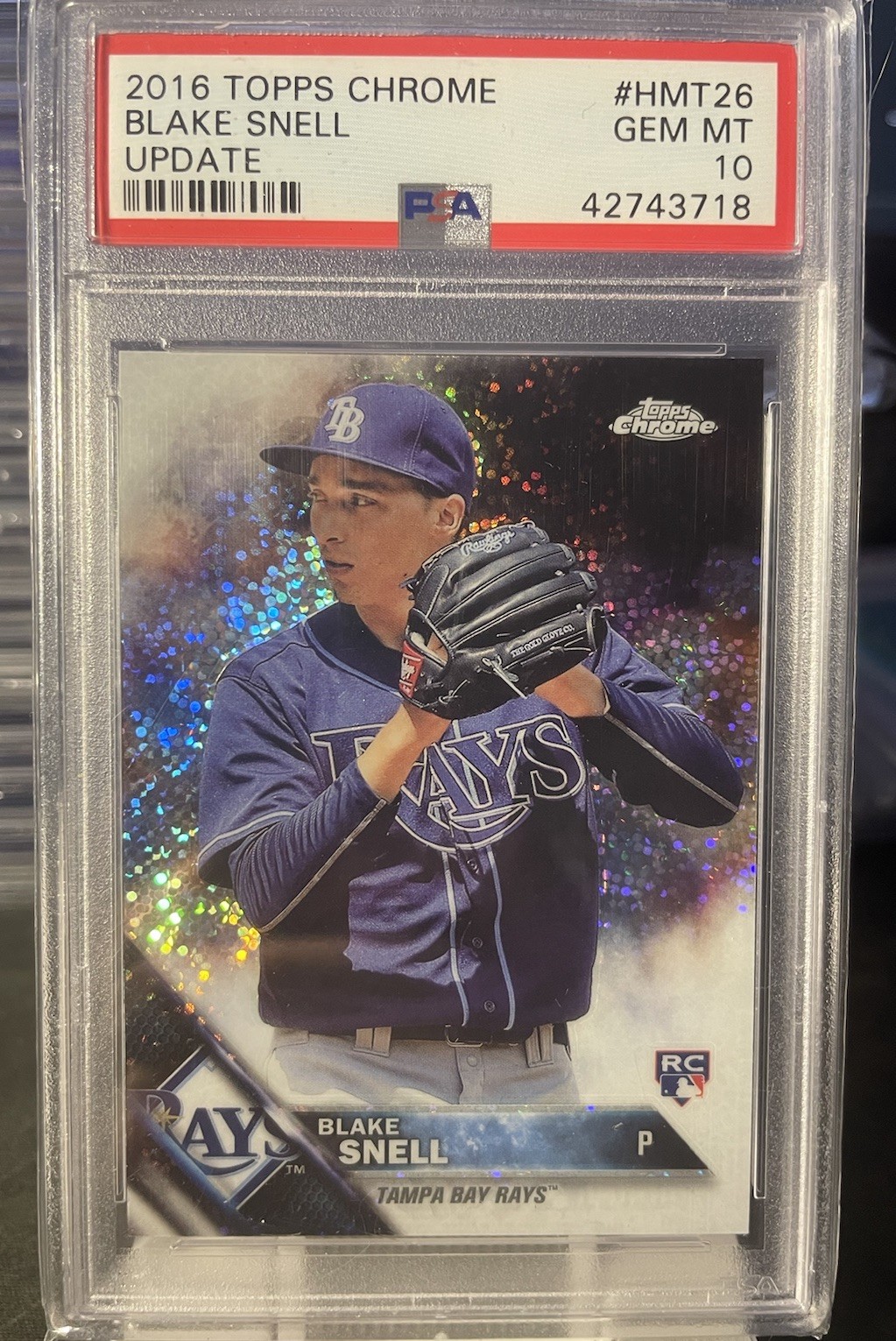 2016 TOPPS CHROME UPDATE BLAKE SNELL #HMT26 (RC) - PSA 10