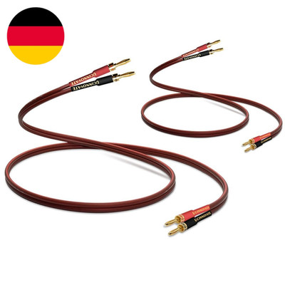Hifi-Ofc-Lautsprecherkabel Mit Bananenstecker, 2X 3M, Vergoldete Bananenstecker,