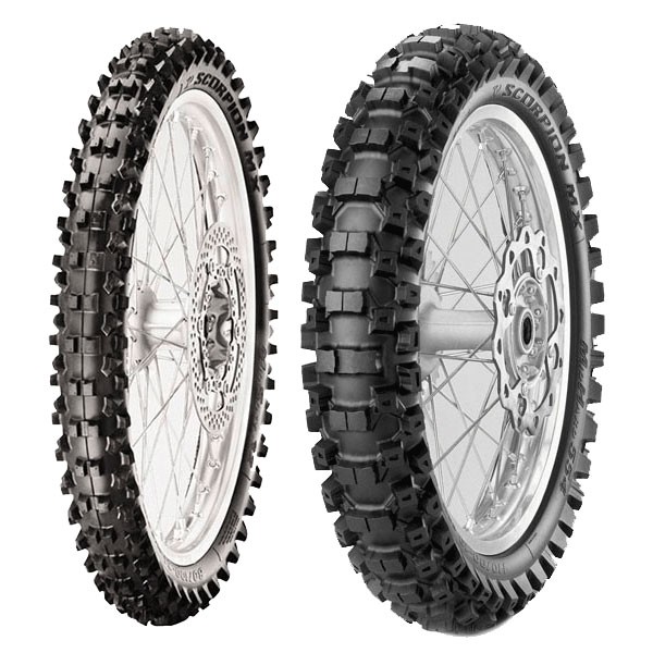 TYRE PAIR PIRELLI 90/100-21 MX32 MID S + 110/90-19 MX32 MID H
